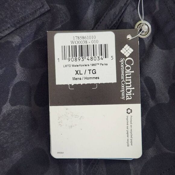 Columbia Men's Black Limited Edition Sam Larson Waterfowl Print Parka NWT Size X - Picture 12 of 13